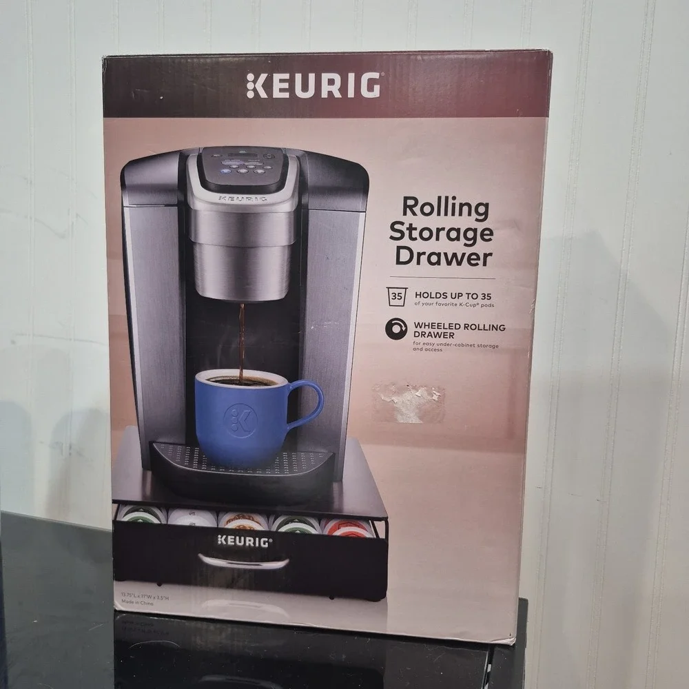 Keurig Rolling 35 K-Cup Storage Drawer Open Box, Never Used.